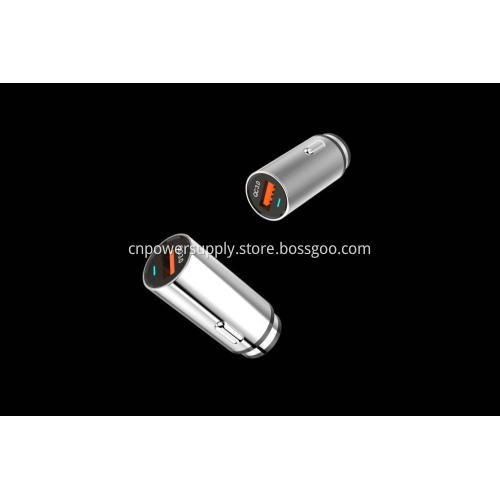 Aluminium Alloy QC 3.0 Single USB Car Charger
